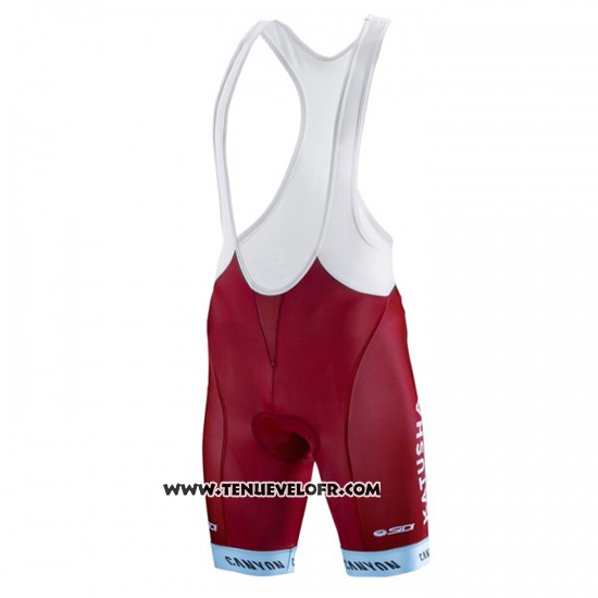 2016 Maillot Ciclismo Katusha Alpecin Blanc et Rouge Manches Courtes et Cuissard